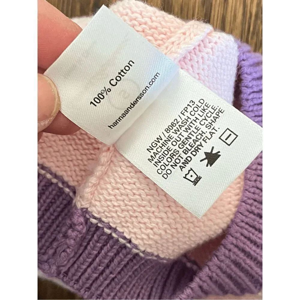 NEW Hanna Andersson Girls 1-3 Yrs Flower Applique Beanie Hat BUY 2 GET 1 FREE